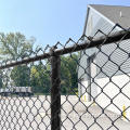 green and black coated chain link mesh